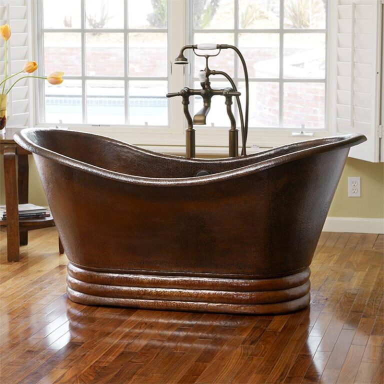 Great addition to your bathroom remodel, a copper soaking tub