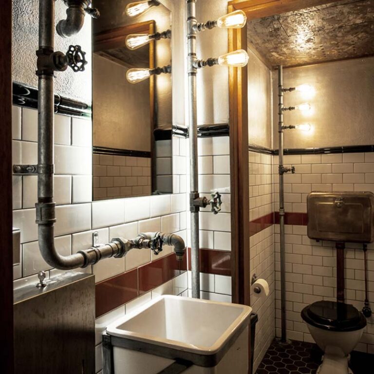 Industrial style of bathroom makeover idea